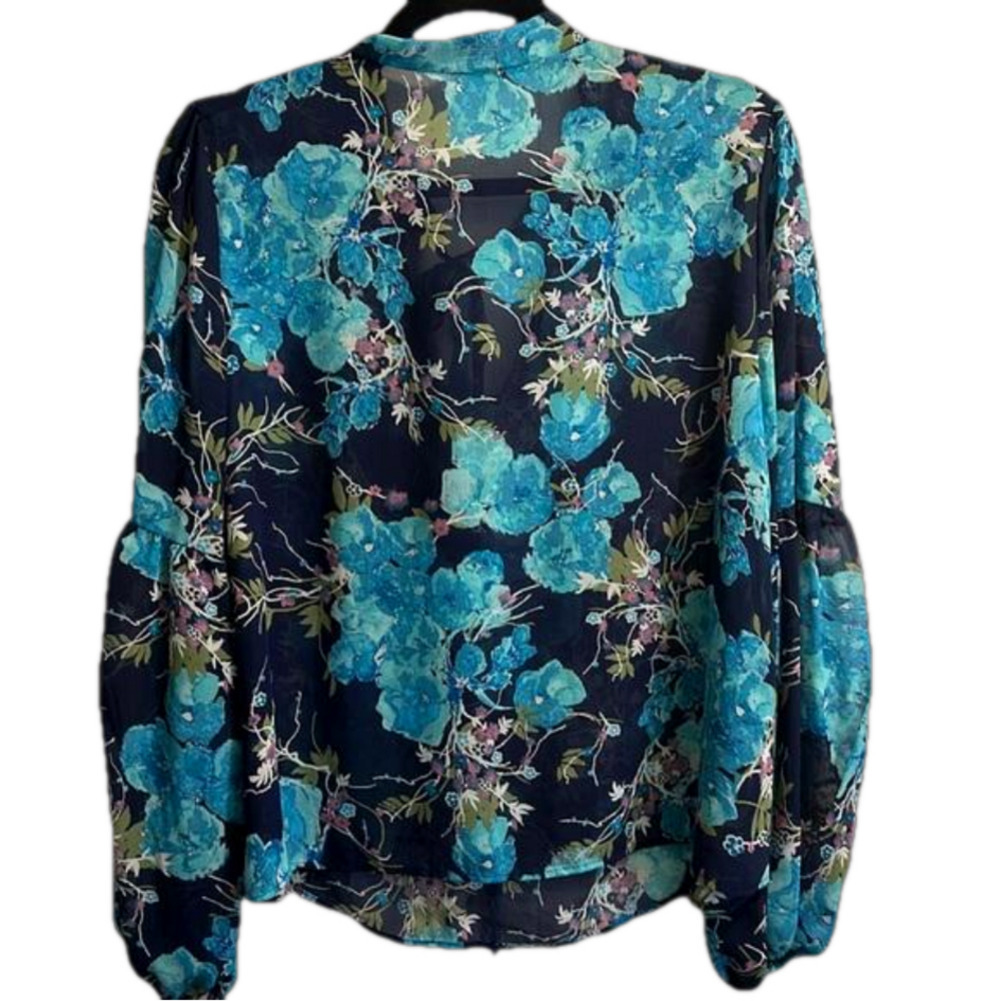 Red Lolly sheer long sleeve floral blouse - Picture 7 of 8